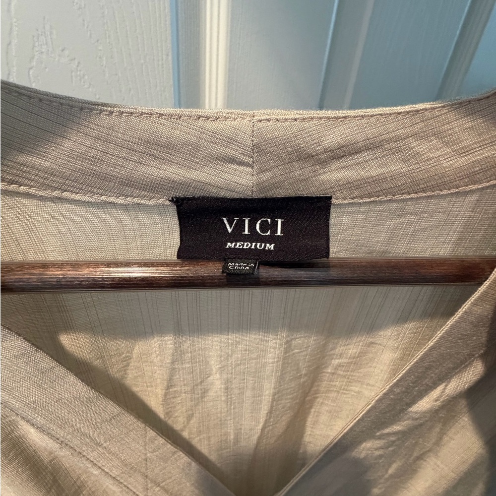 Vici Taupe Long Sleeve Romper - Picture 5 of 7